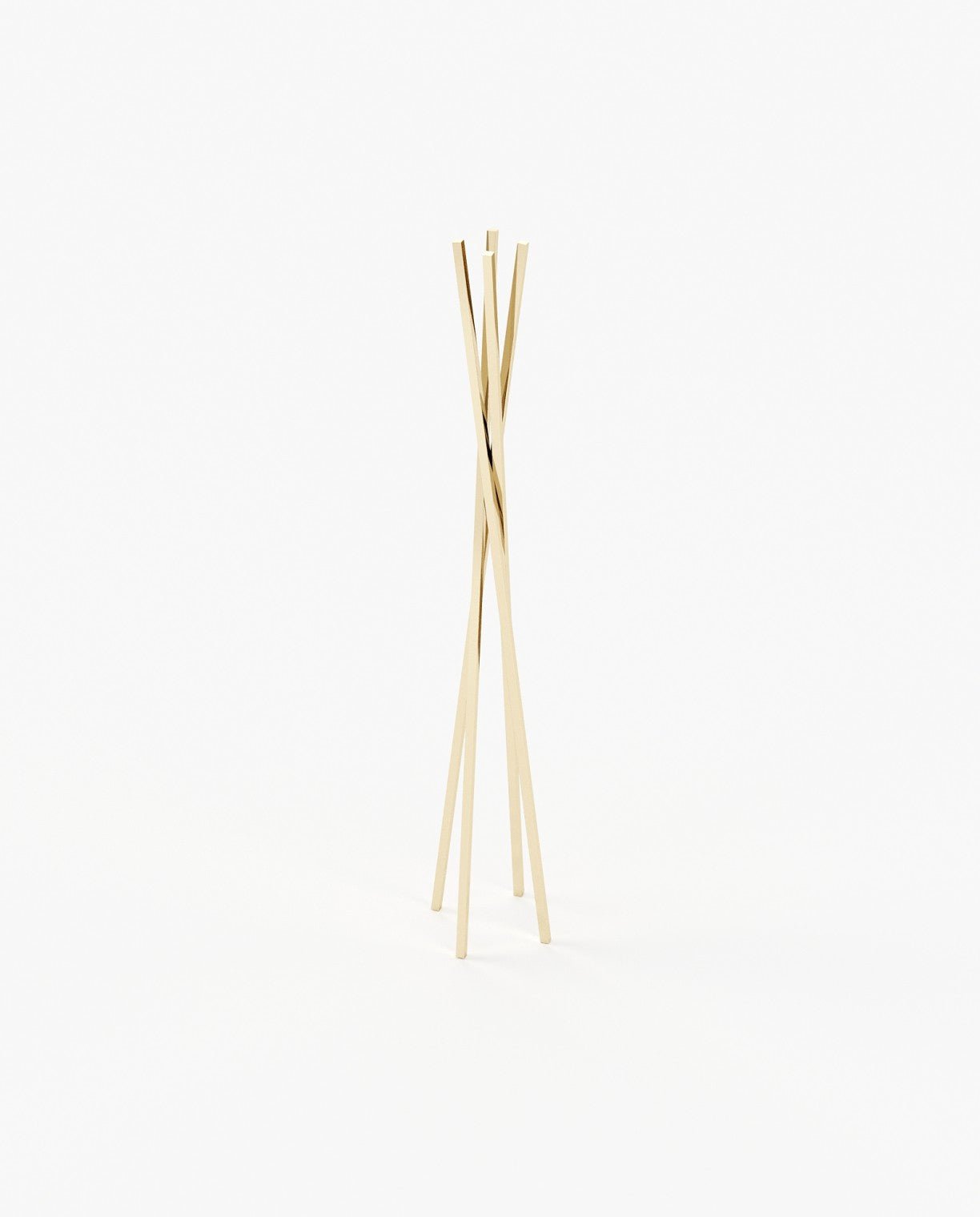 Laskasas TWISTED Coat & Umbrella Stand Gilded Polished Stainless Steel - Araco Interiors