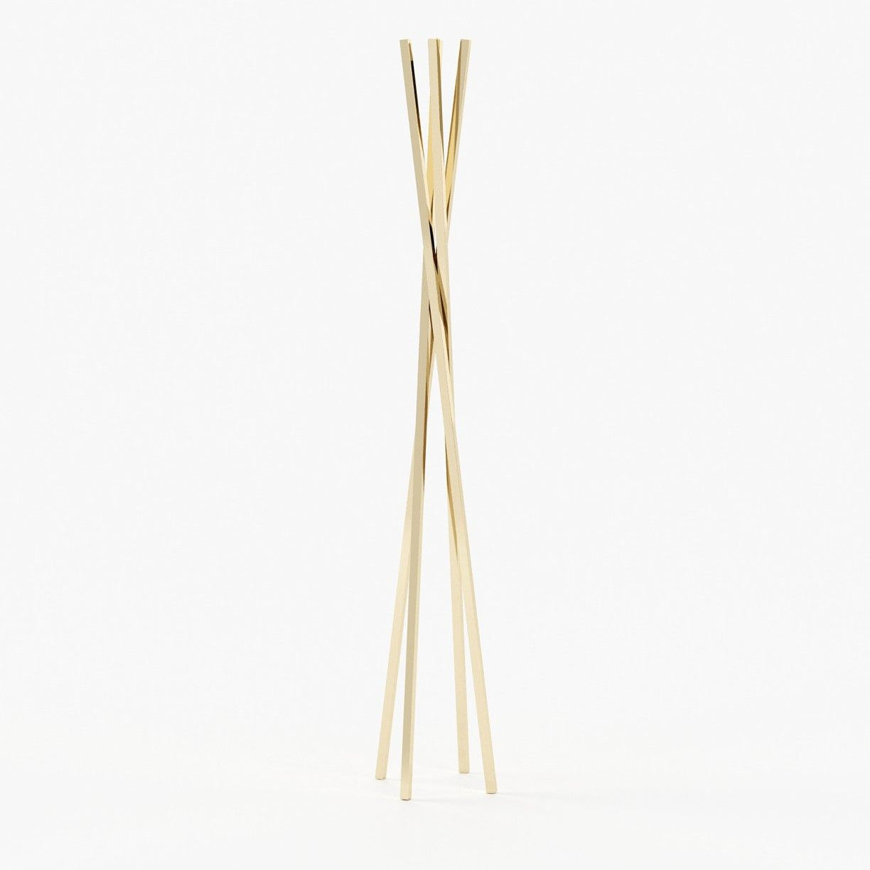 Laskasas TWISTED Coat & Umbrella Stand Gilded Polished Stainless Steel - Araco Interiors