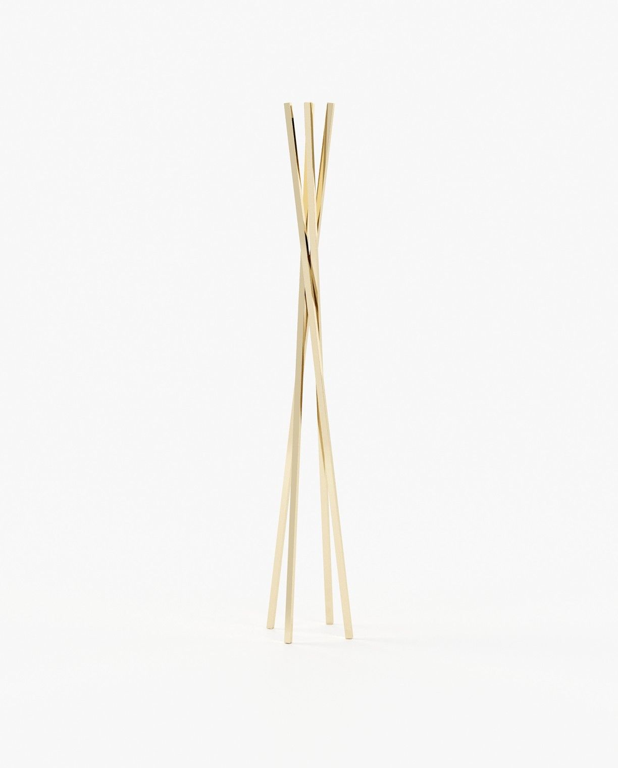 Laskasas TWISTED Coat & Umbrella Stand Gilded Polished Stainless Steel - Araco Interiors