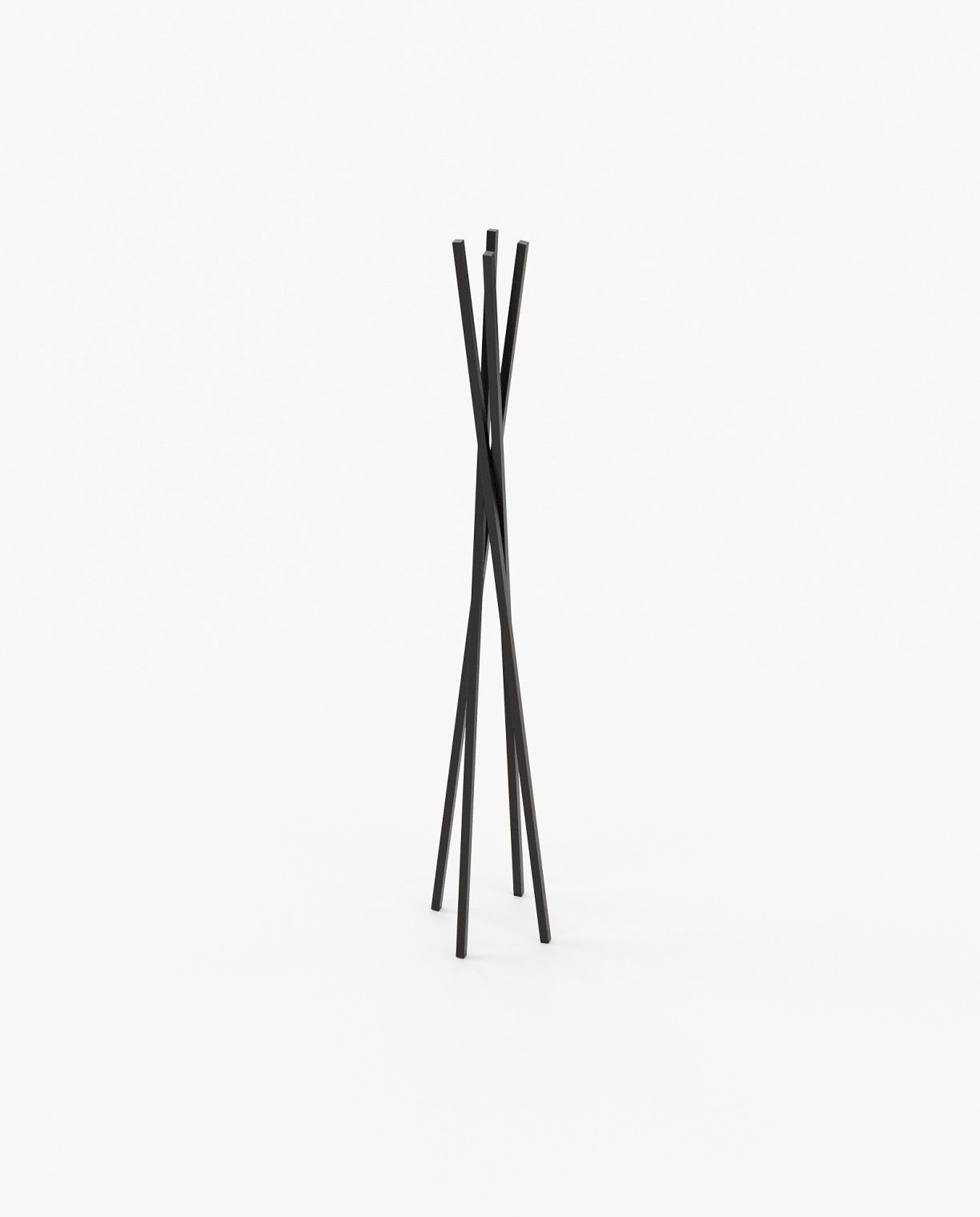 Laskasas TWISTED Coat & Umbrella Stand Textured Black Iron - Araco Interiors
