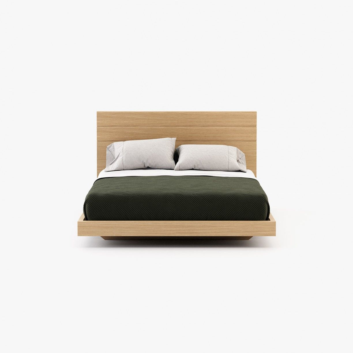 Laskasas USO Bed & Headboard Oak Veneer Matte - Araco Interiors