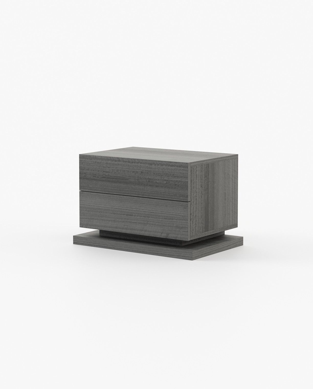 Laskasas USO Bedside Cabinet & Table Grey Eucalyptus Veneer Matte - Araco Interiors
