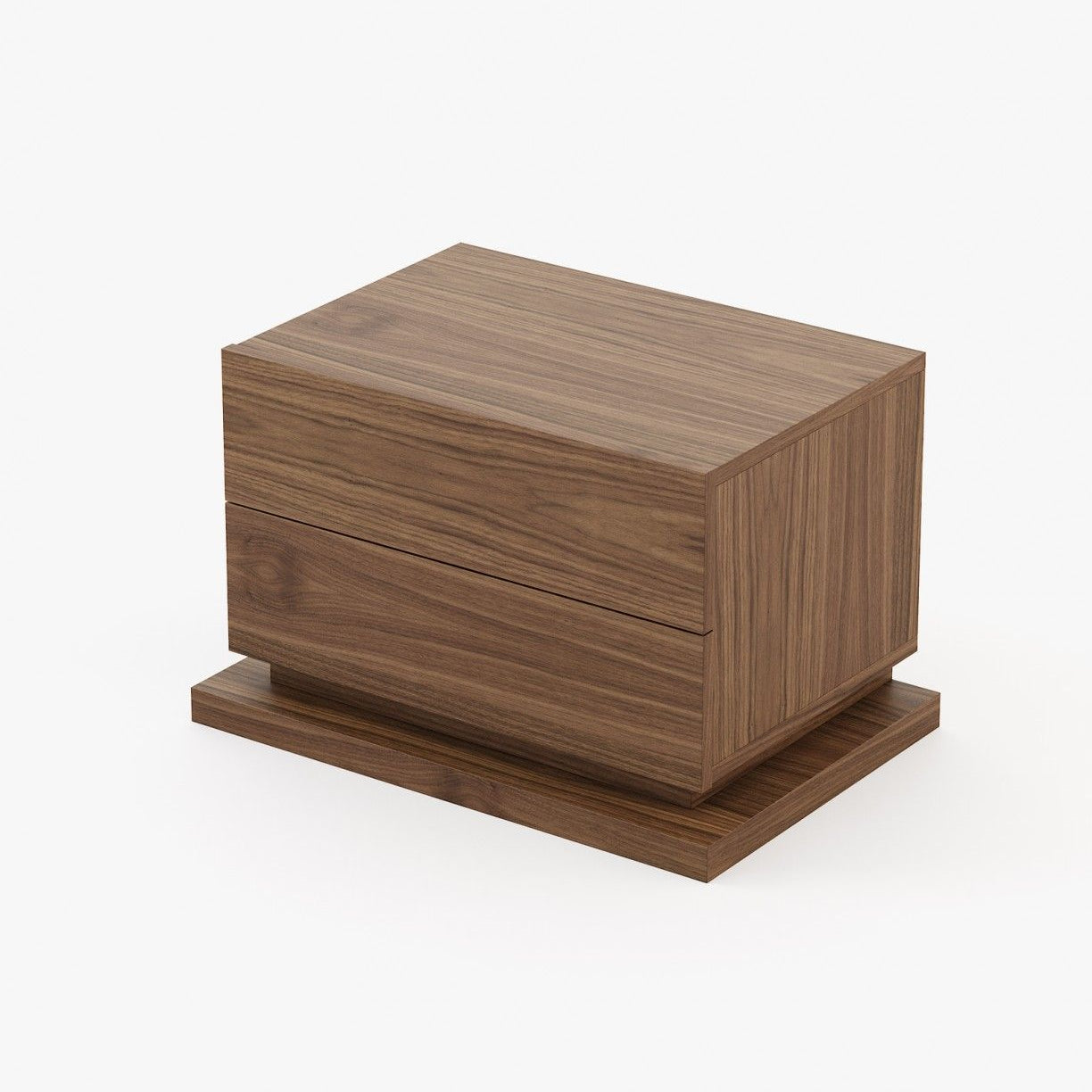 Laskasas USO Bedside Cabinet & Table Walnut Veneer Matte - Araco Interiors