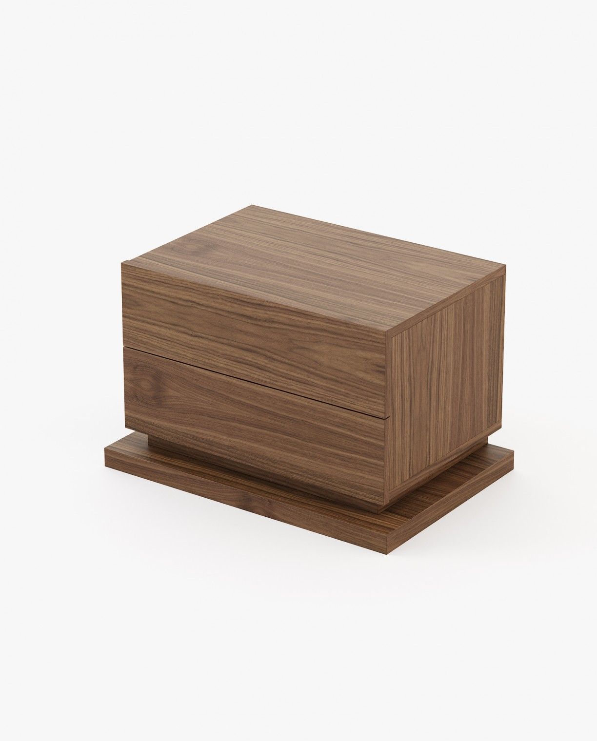 Laskasas USO Bedside Cabinet & Table Walnut Veneer Matte - Araco Interiors