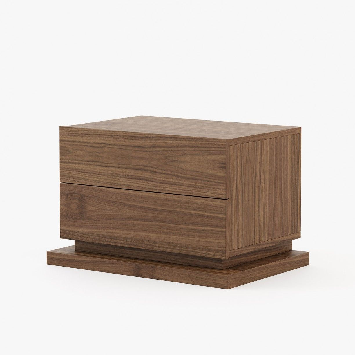 Laskasas USO Bedside Cabinet & Table Walnut Veneer Matte - Araco Interiors