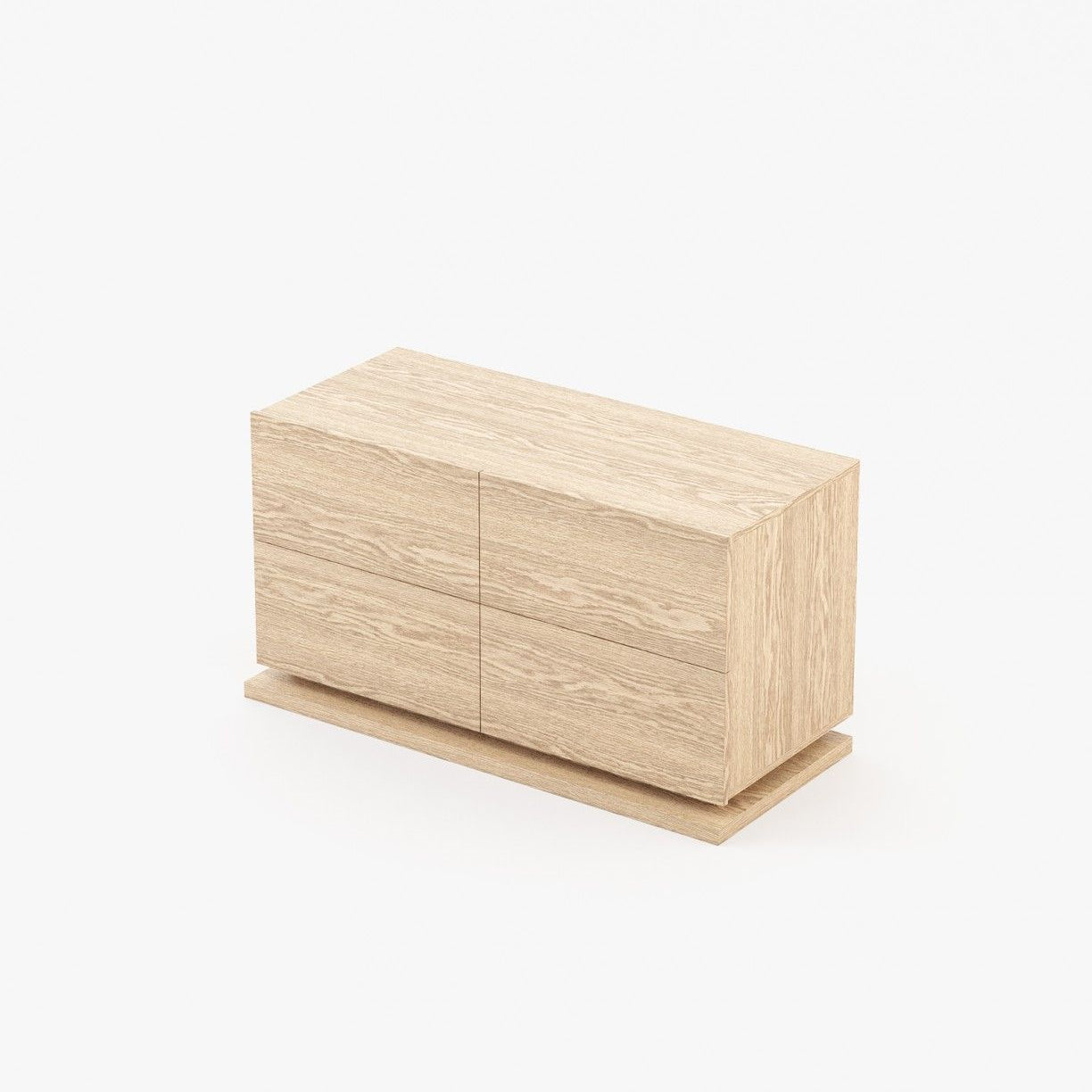 Laskasas USO Set of 4 Chest of Drawers Oak Veneer Matte - Araco Interiors