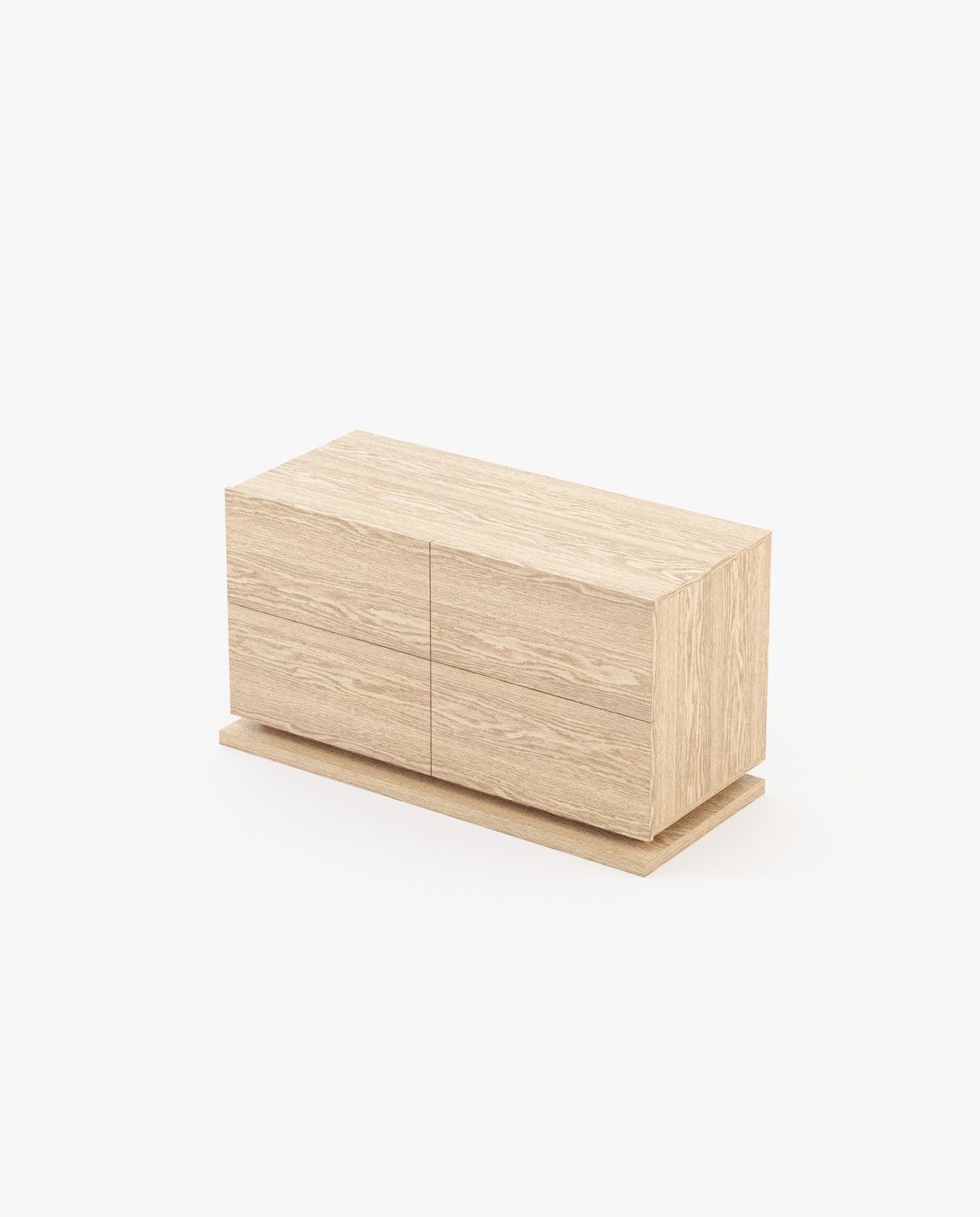 Laskasas USO Set of 4 Chest of Drawers Oak Veneer Matte - Araco Interiors