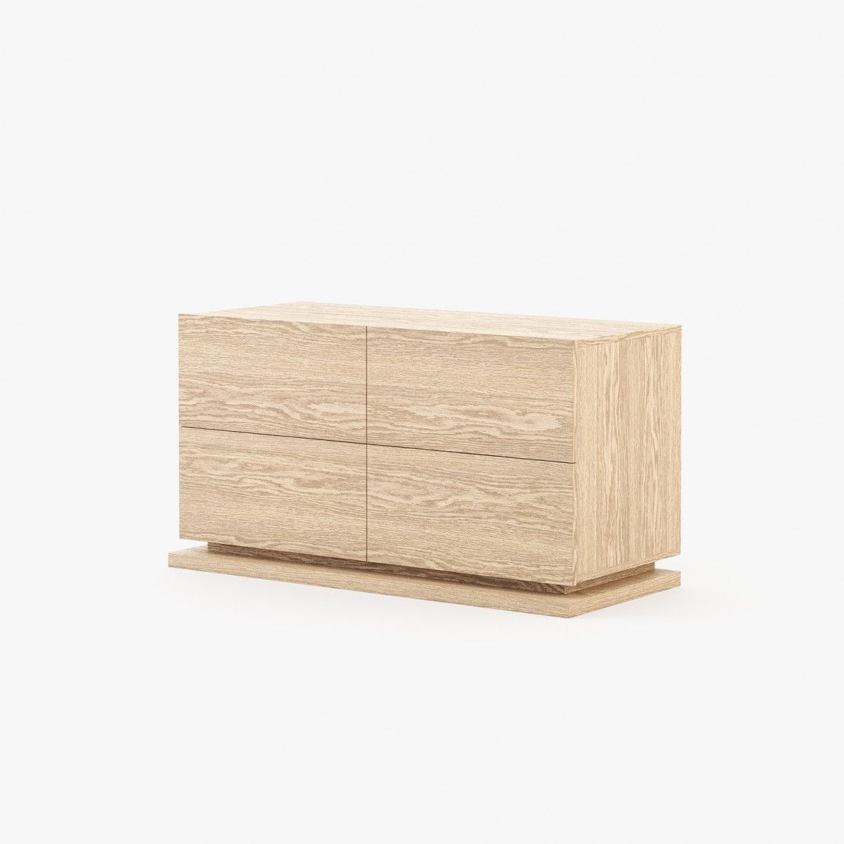 Laskasas USO Set of 4 Chest of Drawers Oak Veneer Matte - Araco Interiors
