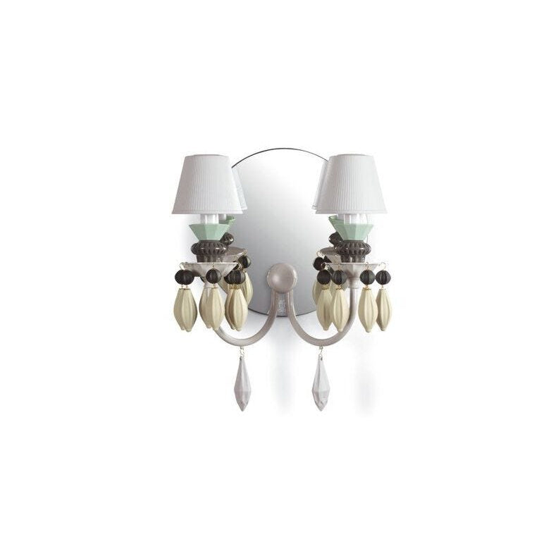Lladro Belle De Nuit 2 Lights Wall Light Sconce Black - Araco Interiors