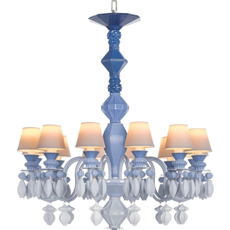 Lladro Belle De Nuit Chandelier 12 Lights - Blue (CE/UK/CCC) - Araco Interiors
