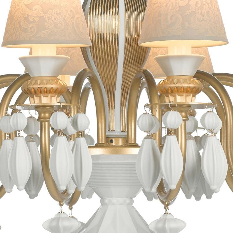 Lladro Belle De Nuit Chandelier 12 Lights - Gold (CE/UK/CCC) - Araco Interiors
