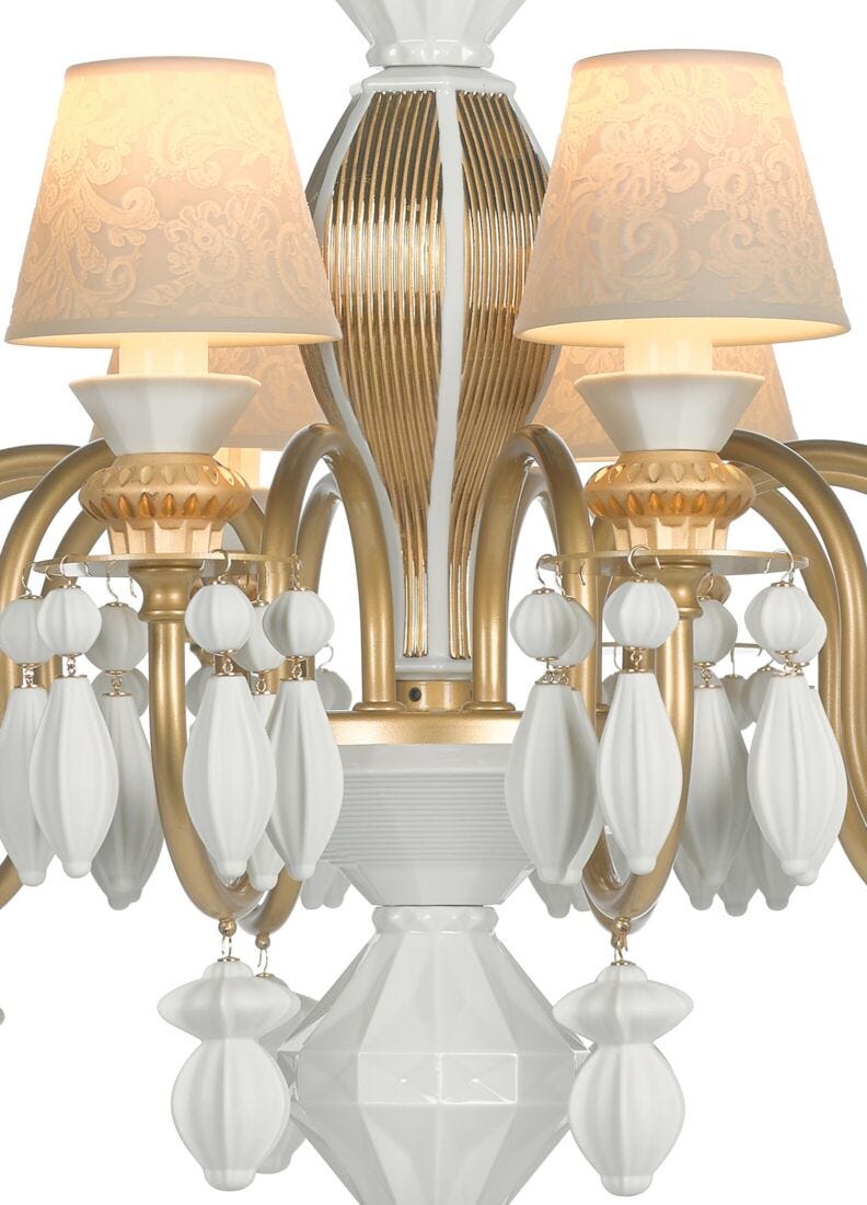 Lladro Belle De Nuit Chandelier 12 Lights - Gold (CE/UK/CCC) - Araco Interiors