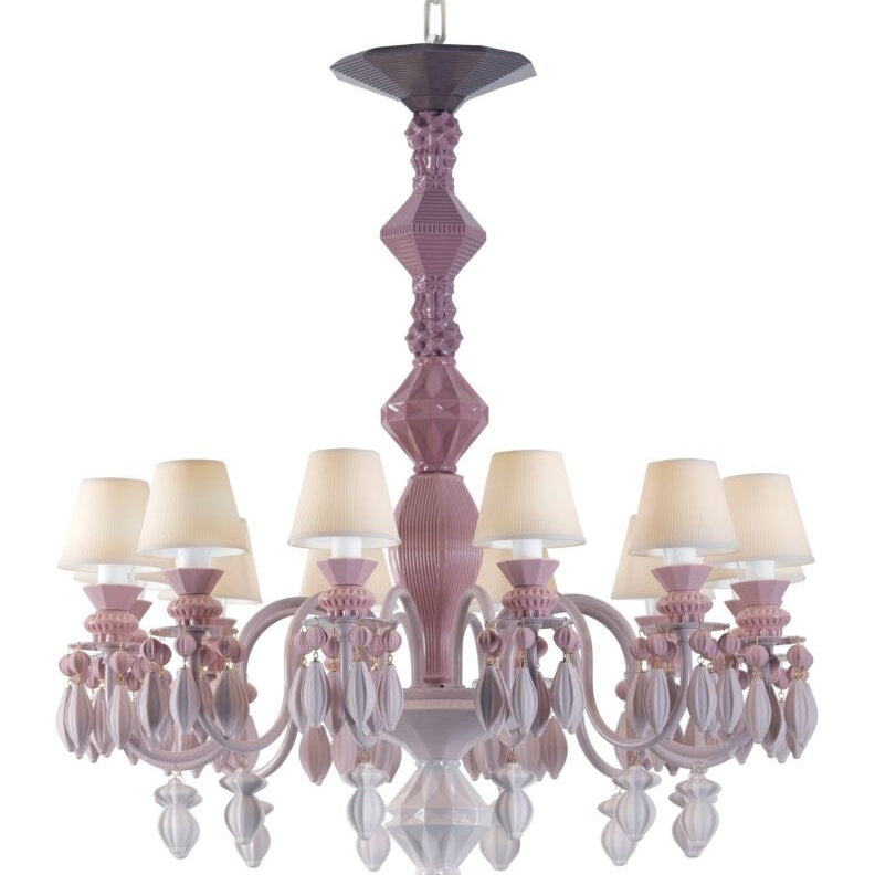 Lladro Belle De Nuit Chandelier 12 Lights - Pink (CE/UK/CCC) - Araco Interiors