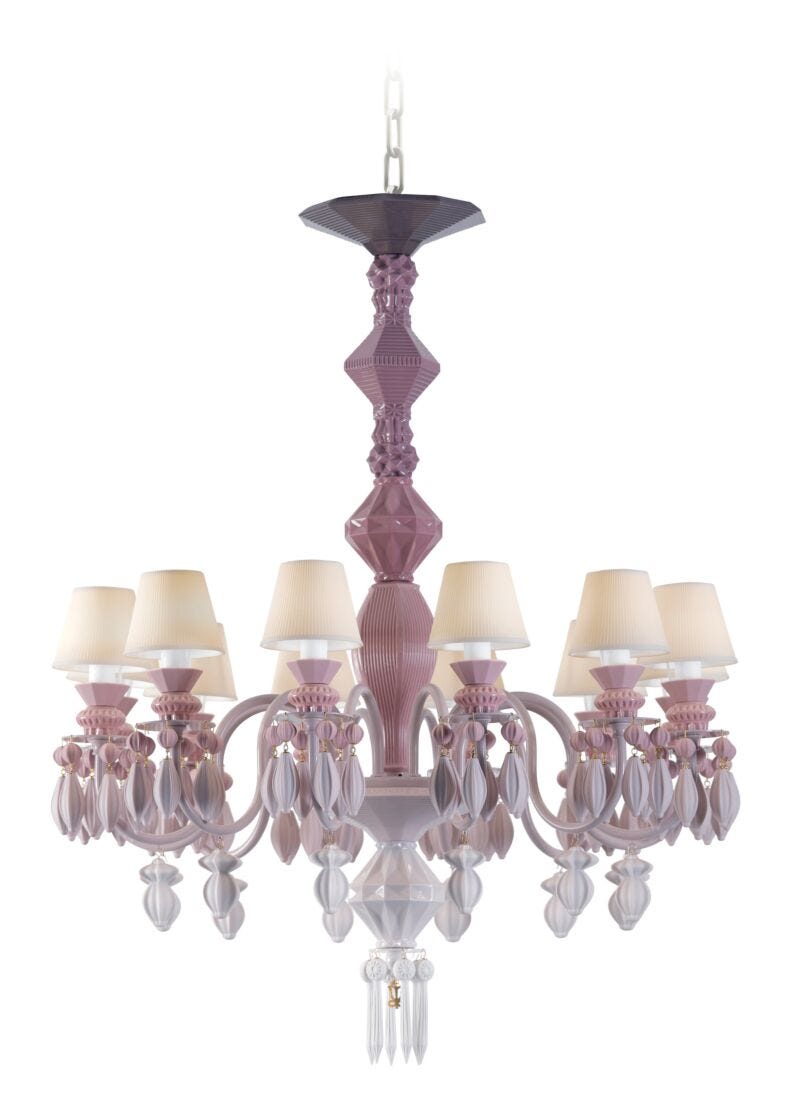 Lladro Belle De Nuit Chandelier 12 Lights - Pink (CE/UK/CCC) - Araco Interiors