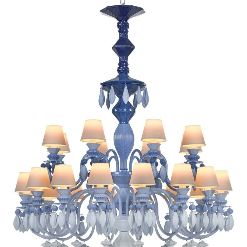 Lladro Belle De Nuit Chandelier 24 Lights - Blue (CE/UK/CCC) - Araco Interiors