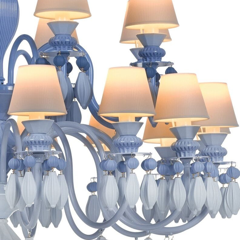 Lladro Belle De Nuit Chandelier 24 Lights - Blue (CE/UK/CCC) - Araco Interiors