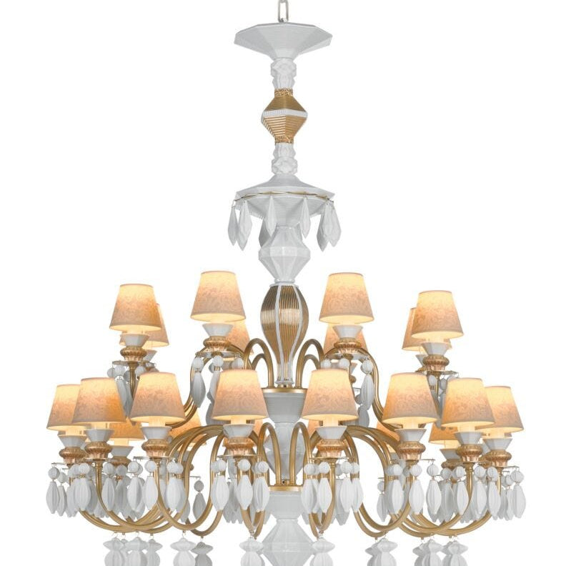 Lladro Belle De Nuit Chandelier 24 Lights - Gold (CE/UK/CCC) - Araco Interiors