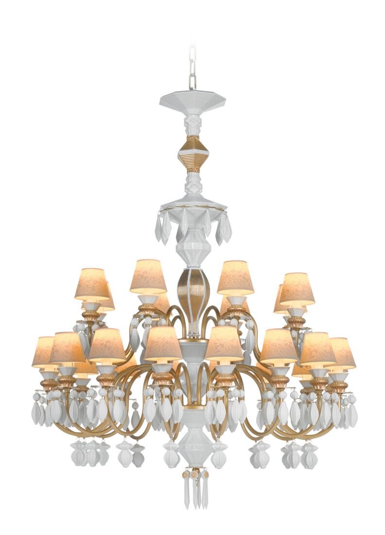Lladro Belle De Nuit Chandelier 24 Lights - Gold (CE/UK/CCC) - Araco Interiors
