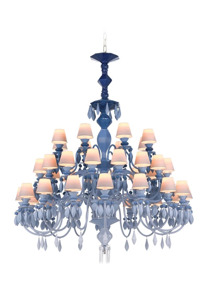 Lladro Belle De Nuit Chandelier 40 Lights - Blue (CE/UK) - Araco Interiors