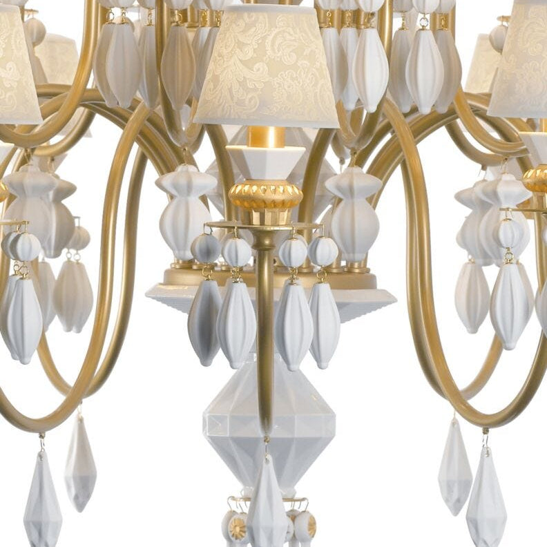 Lladro Belle De Nuit Chandelier 40 Lights - Gold (CE/UK) - Araco Interiors