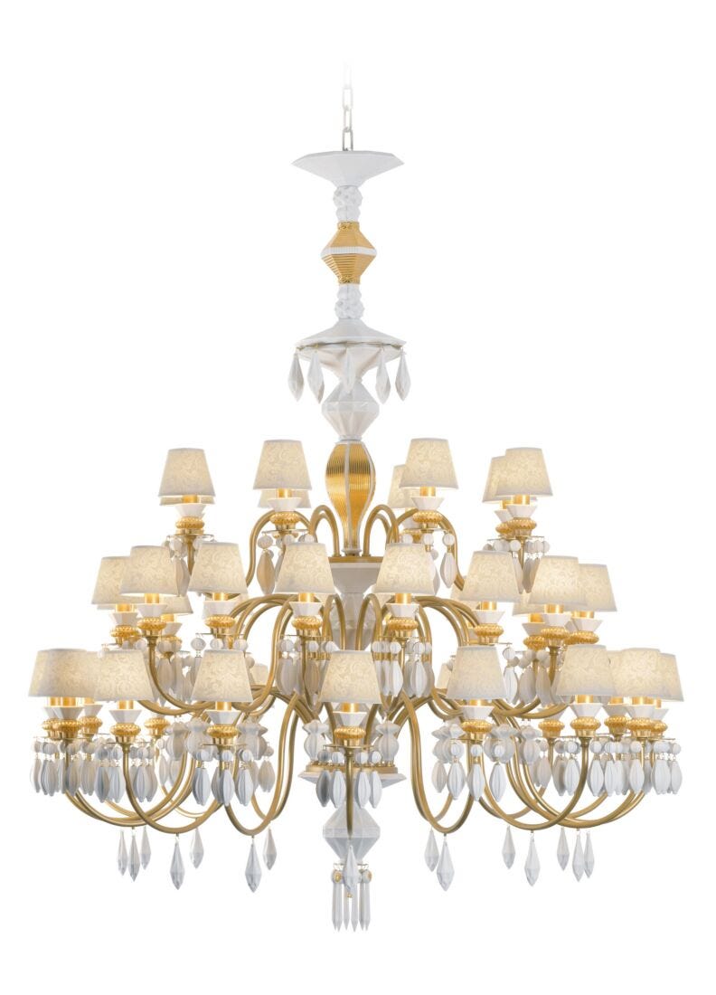 Lladro Belle De Nuit Chandelier 40 Lights - Gold (CE/UK) - Araco Interiors