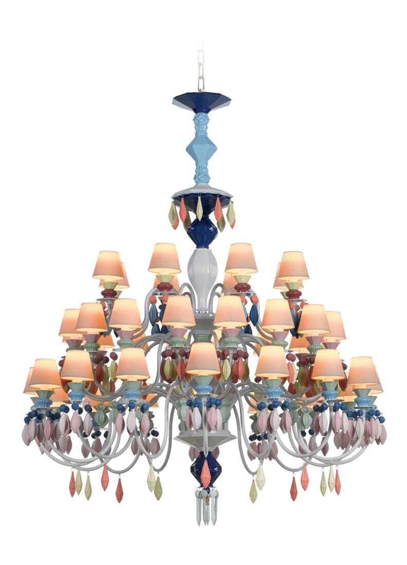 Lladro Belle De Nuit Chandelier 40 Lights - Multicolour (CE/UK) - Araco Interiors