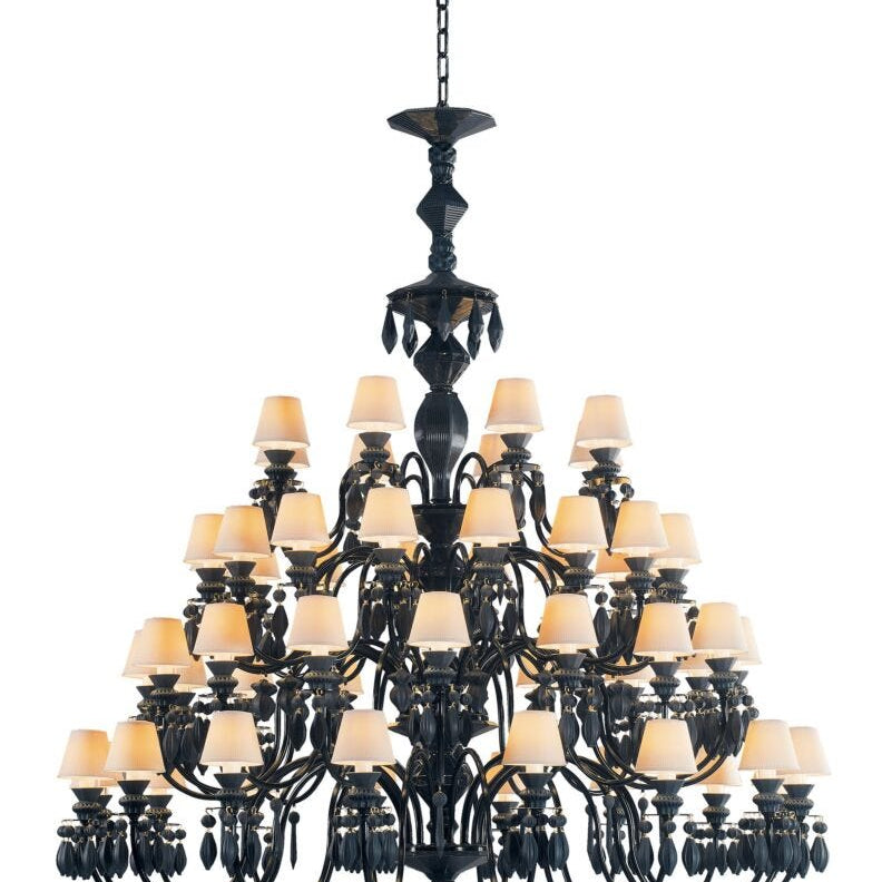 Lladro Belle De Nuit Chandelier 56 Lights - Absolute Black (CE/UK) - Araco Interiors