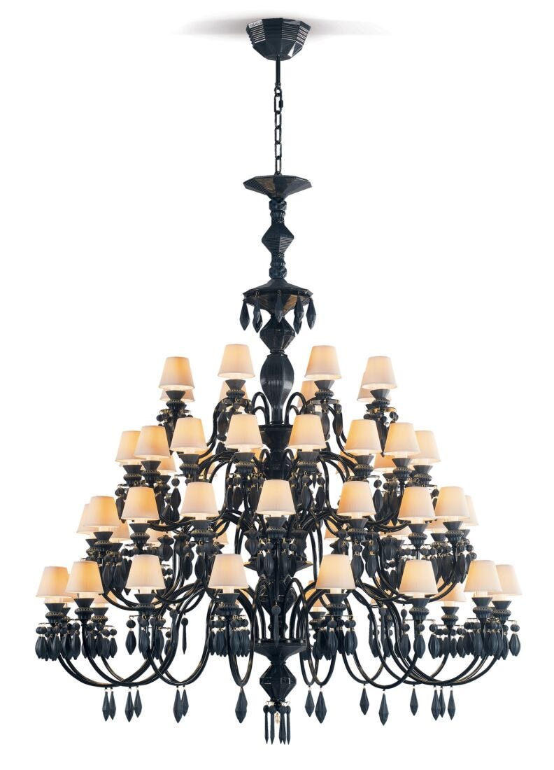 Lladro Belle De Nuit Chandelier 56 Lights - Absolute Black (CE/UK) - Araco Interiors