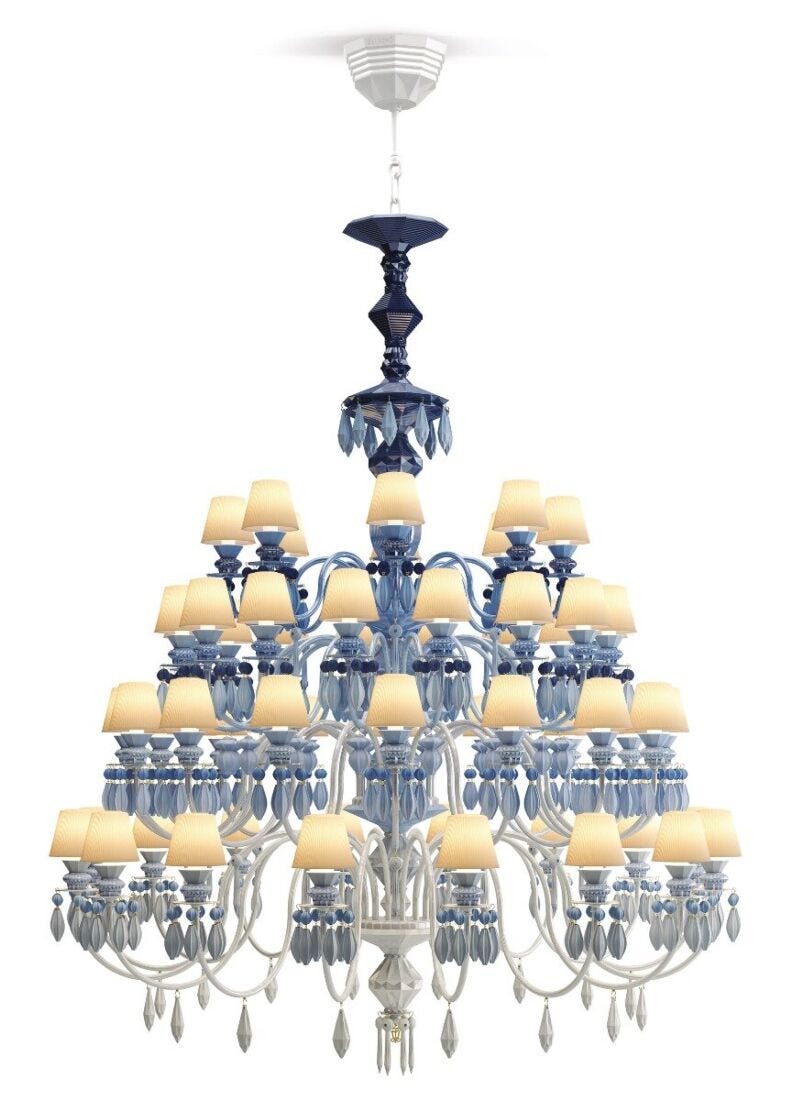 Lladro Belle De Nuit Chandelier 56 Lights - Blue (CE/UK) - Araco Interiors