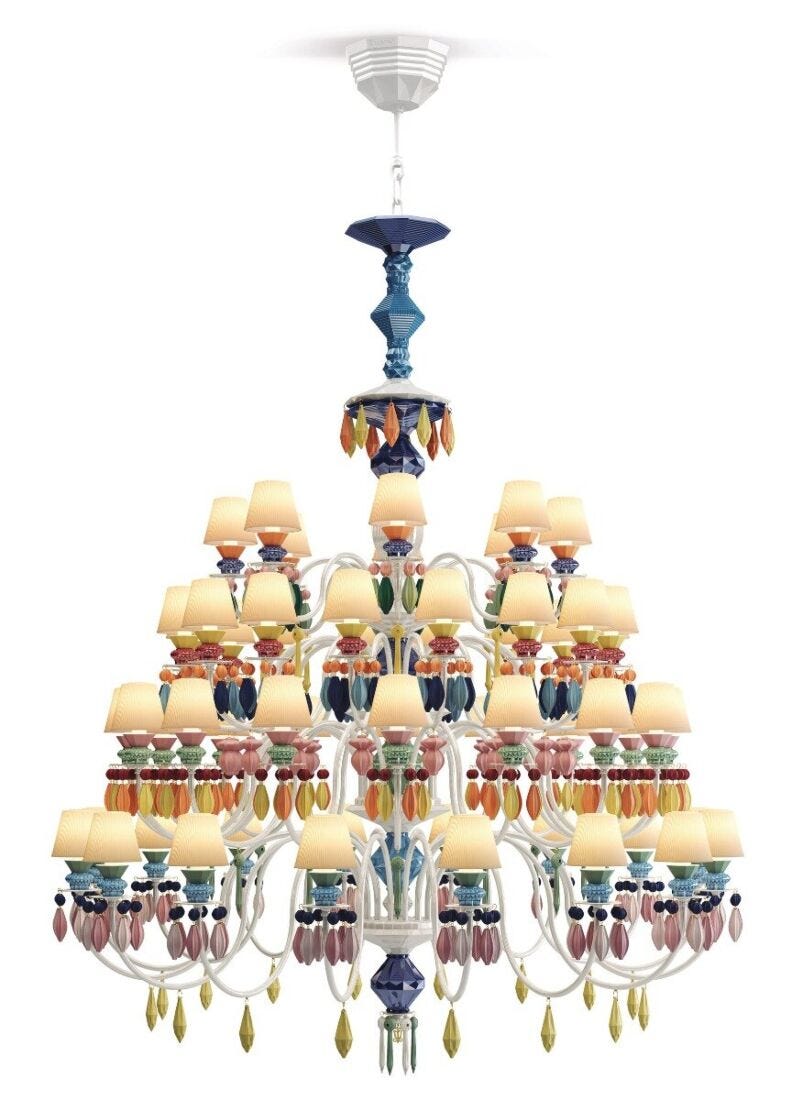 Lladro Belle De Nuit Chandelier 56 Lights - Multicolour (CE/UK) - Araco Interiors