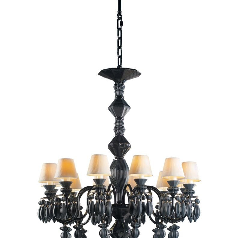 Lladro Belle De Nuit Chandeliers 12 Lights - Absolute Black (CE/UK/CCC) - Araco Interiors