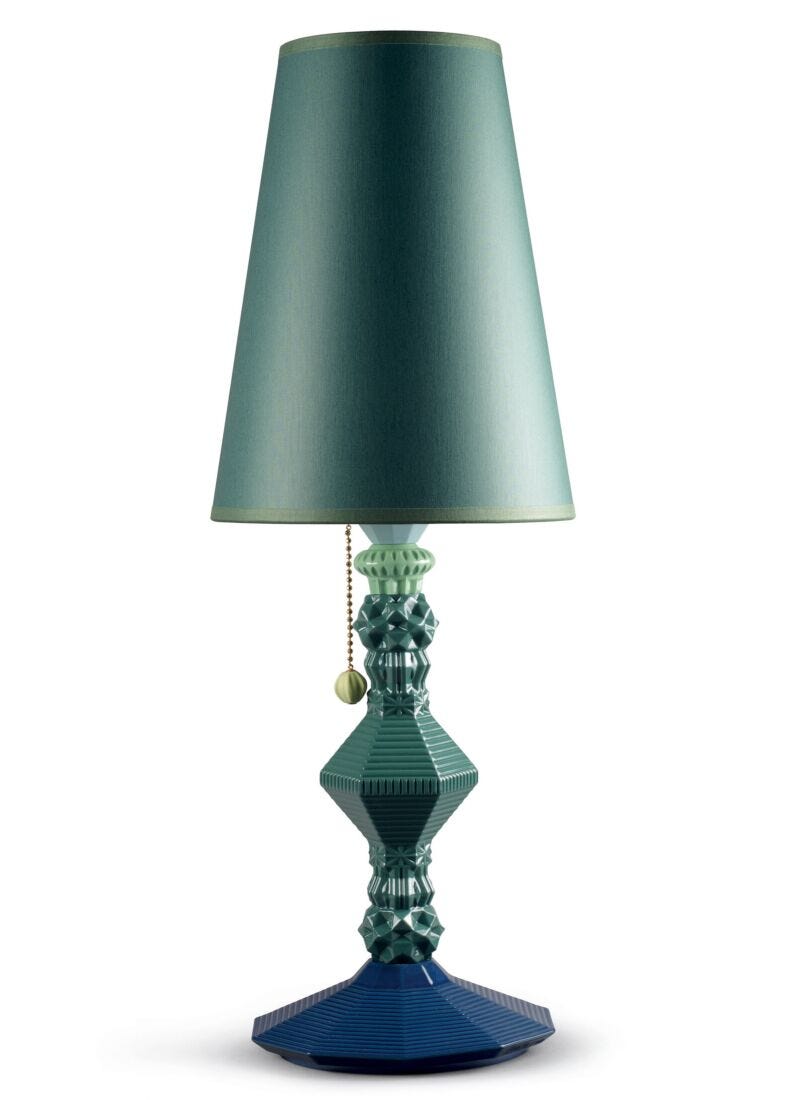 Lladro Belle De Nuit Table Lamp Green - Araco Interiors