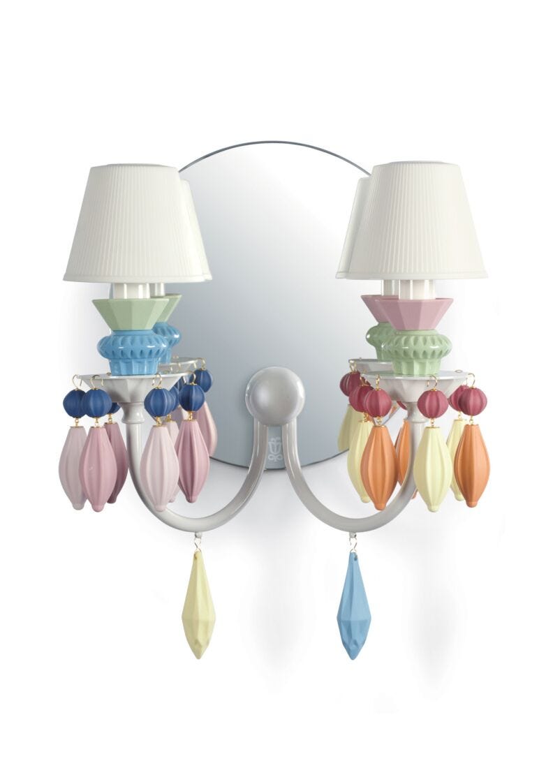 Lladro Belle De Nuit - Wall Light 2 Lights - Multicolour (CE/UK/CCC) - Araco Interiors