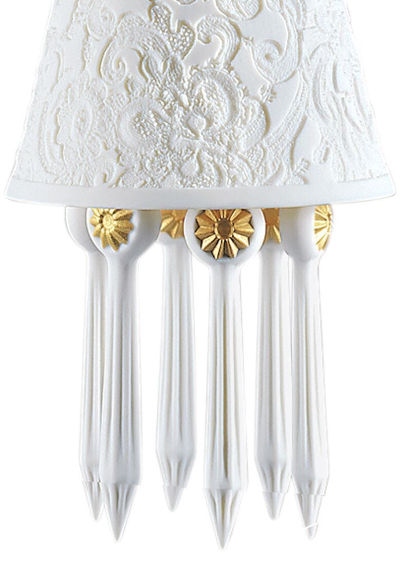 Lladro Belle De Nuit with Lithophane Hanging Lamp - gold (CE/UK) - Araco Interiors