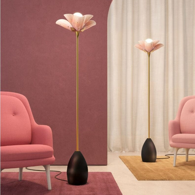 Lladro Blossom floor l. - wood bs (pink - gold)(UK) - Araco Interiors