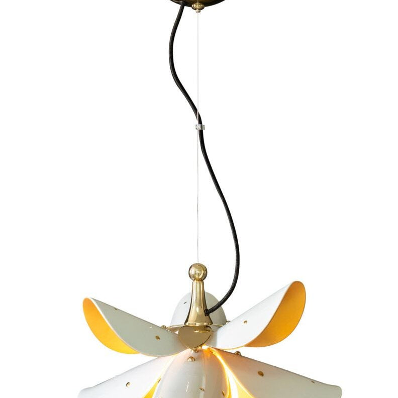 Lladro Blossom hang.lamp (white - gold)(CE/UK/CCC - Araco Interiors
