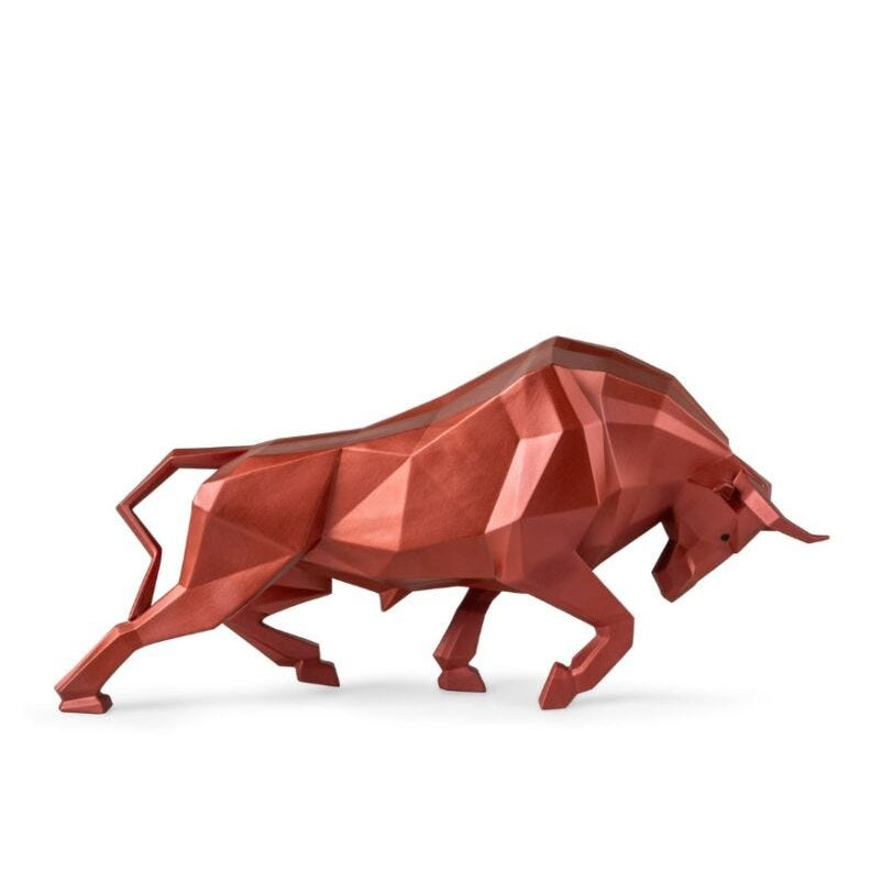 Lladro Bull (metallic red) - Araco Interiors