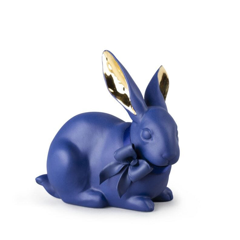 Lladro Bunny Blue & Gold - Araco Interiors