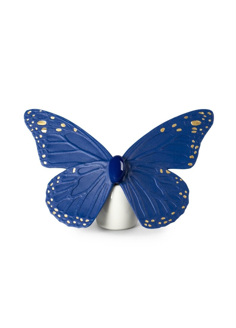 Lladro Butterfly Blue & Gold - Araco Interiors