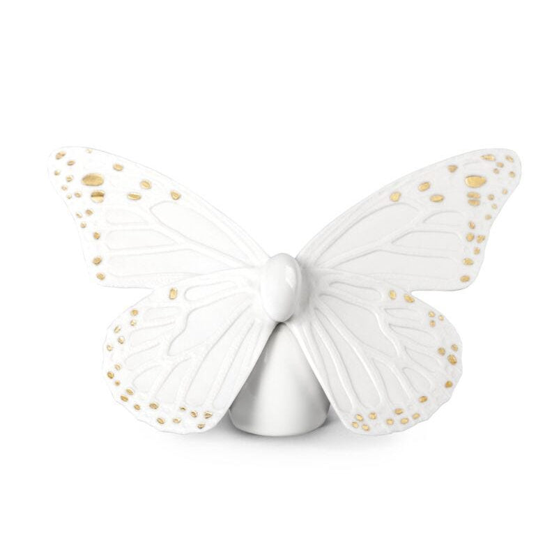 Lladro Butterfly White & Gold - Araco Interiors