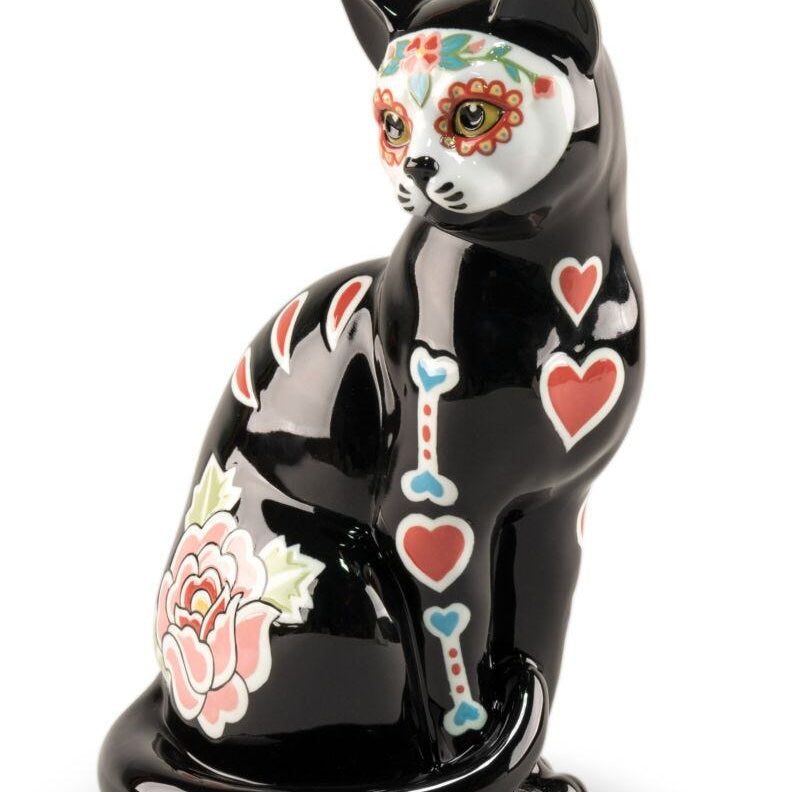 Lladro Catrina Cat Black - Araco Interiors