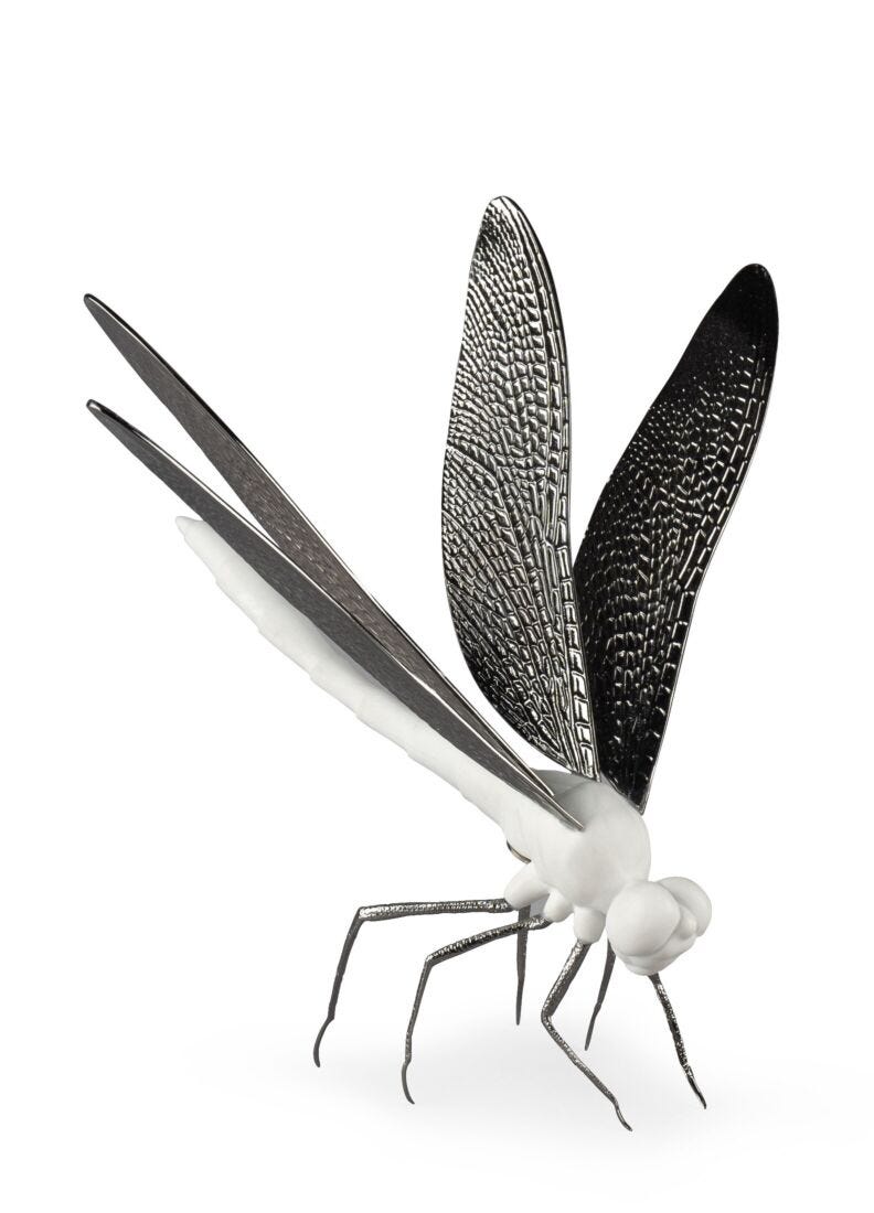 Lladro Dragonfly Matte White - Araco Interiors