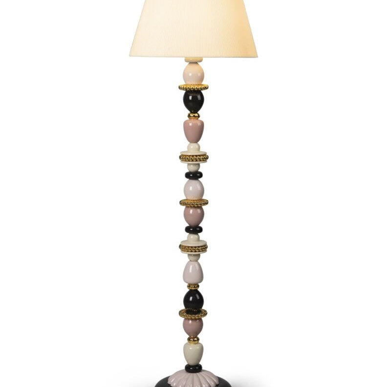 Lladro Firefly floor lamp (pink - gold)(UK) - Araco Interiors