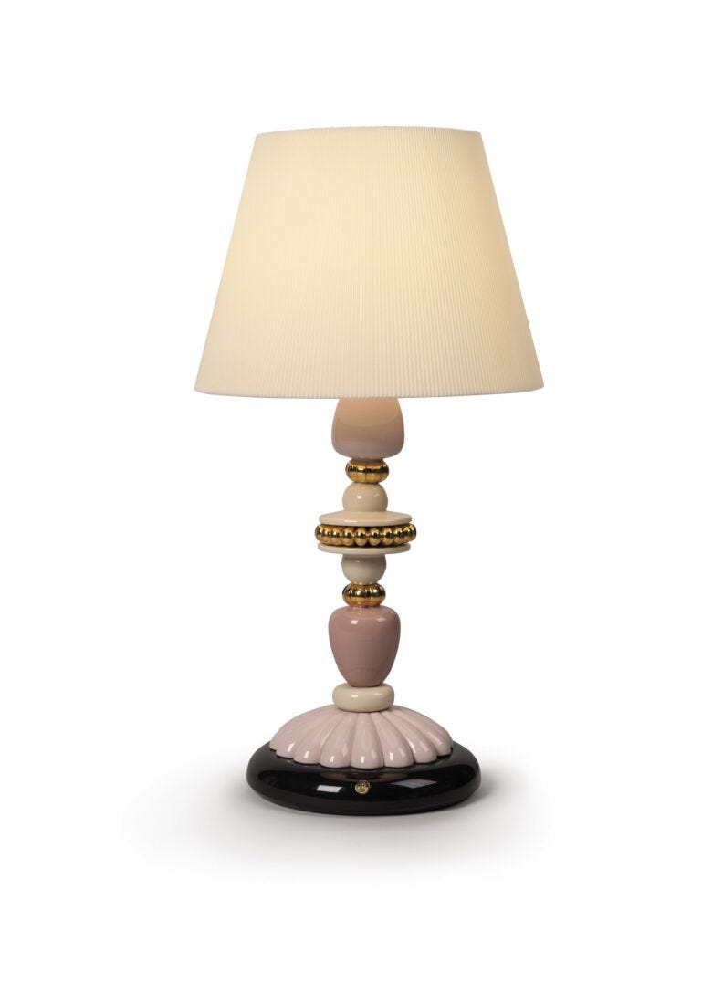 Lladro Firefly table lamp (pink - gold)(UK) - Araco Interiors