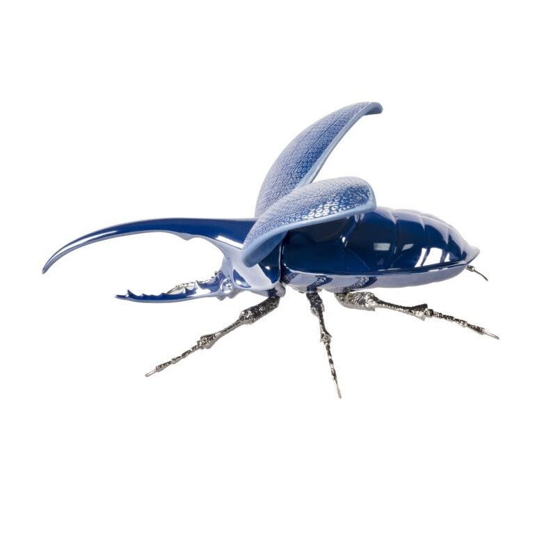 Lladro Hercules Beetle Blue - Araco Interiors