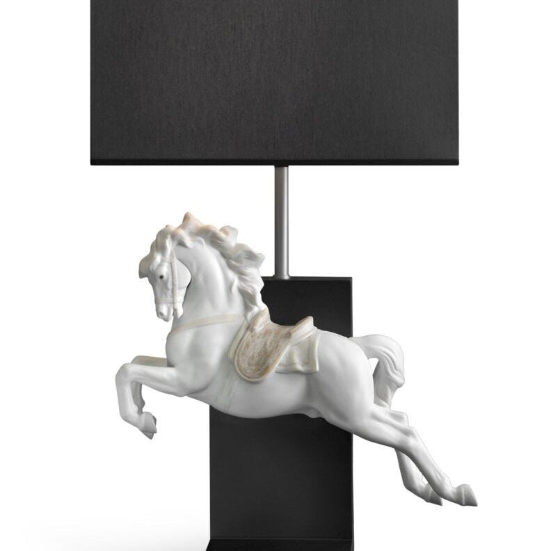 Lladro Horse on pirouette - Lamp (UK) - Araco Interiors