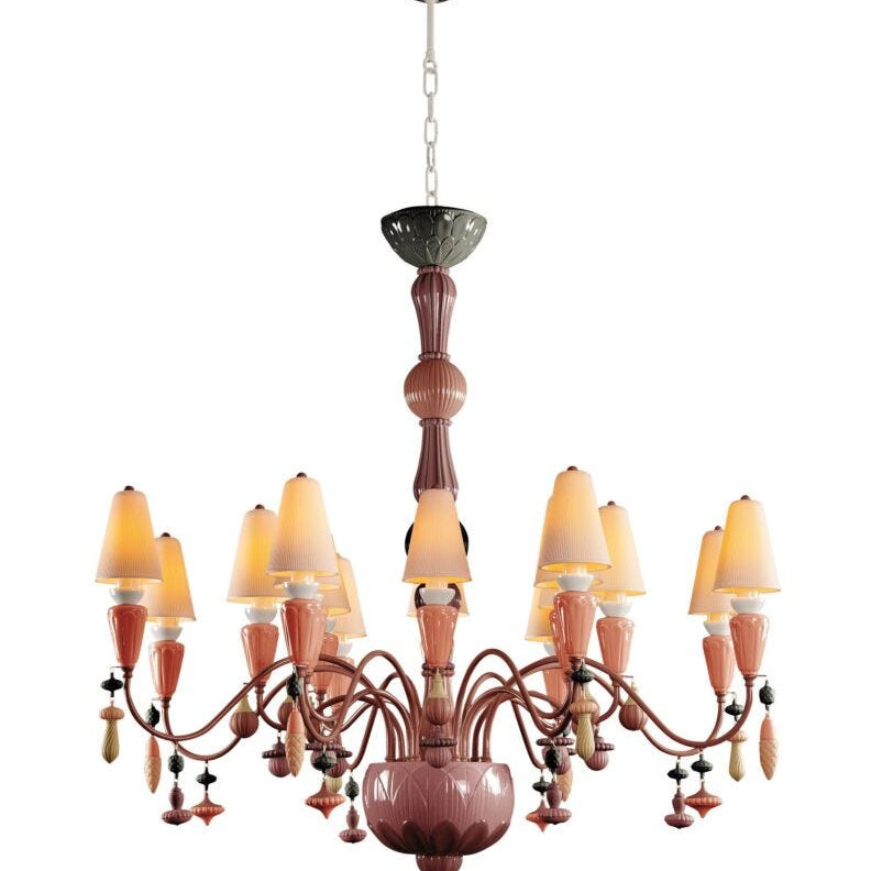 Lladro I&S - Chand.16l.(pM)(red coral)(CE/UK/CCC) - Araco Interiors