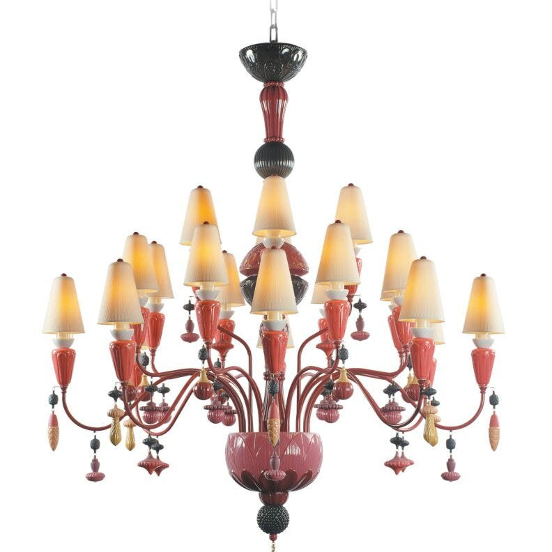 Lladro I&S - Chand.20l.(M)(red coral)(CE/UK/CCC) - Araco Interiors