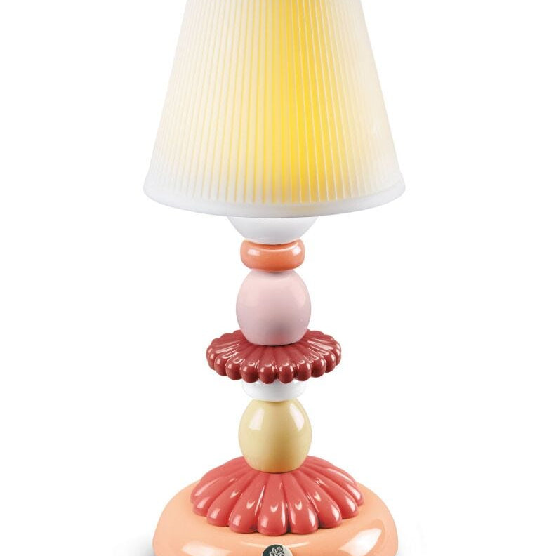 Lladro Lotus Firefly lamp (coral) - Araco Interiors
