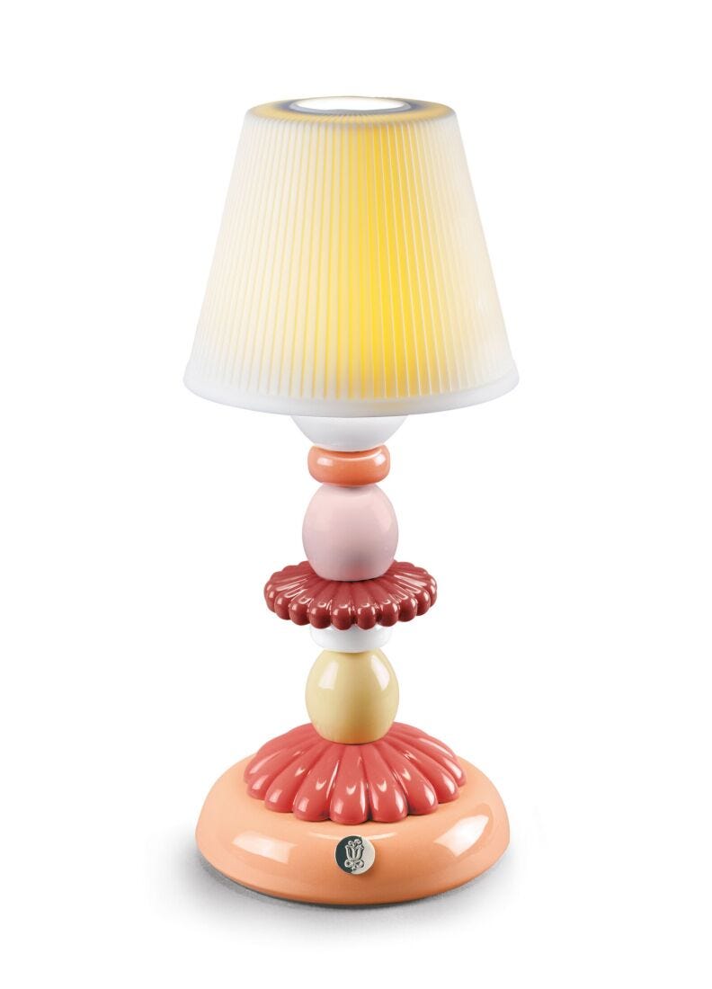 Lladro Lotus Firefly lamp (coral) - Araco Interiors